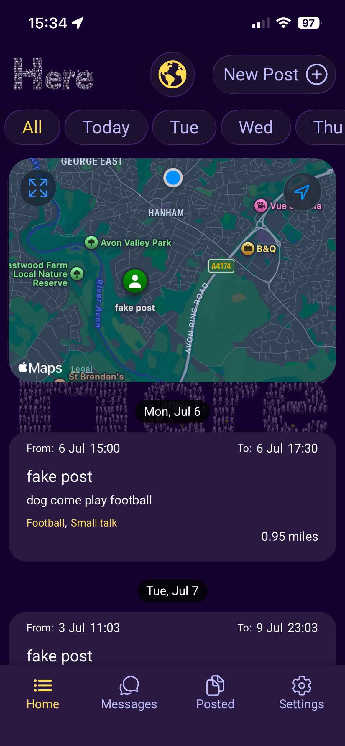 Home screen